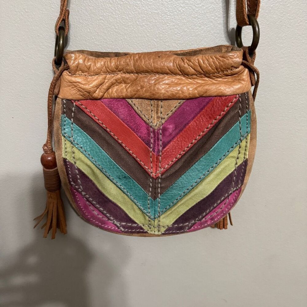 Fossil Multicolor Chevron Crossbody Bag